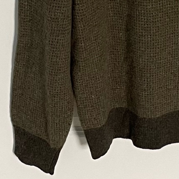 J. Crew Rugged Merino 1/4 Zip Black Gray Knit Pullover Sweater 47042 - Picture 10 of 15